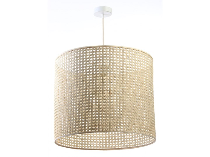 Lampa Wisząca BOHO Rattan XL Lampa z abażurem Wiklina Drewno Tkanina Ilość źródeł światła 1 źródło Styl Nowoczesny