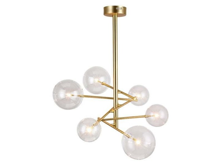Lampa wisząca ASTRO złota - aluminium, szkło Kolor Złoty Lampa z kloszem Funkcje Brak dodatkowych funkcji