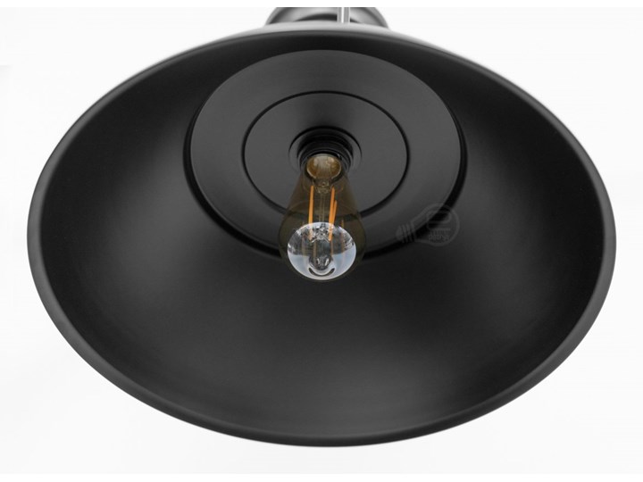 Lampa wisząca LOFT GRAVIS E27 czarna łańcuch 1m EDO777185 EDO Metal Lampa z kloszem Lampa inspirowana Stal Tkanina Szkło Kolor Czarny Styl Industrialny