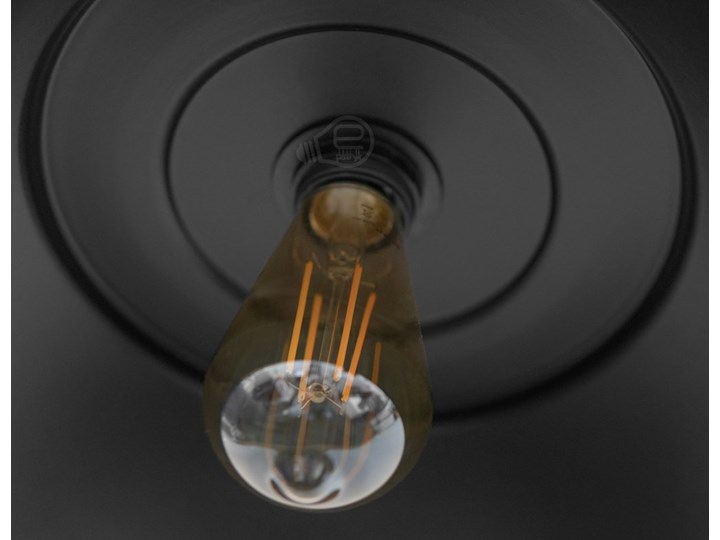 Lampa wisząca LOFT GRAVIS E27 czarna łańcuch 1m EDO777185 EDO Stal Tkanina Lampa z kloszem Metal Szkło Lampa inspirowana Pomieszczenie Kuchnia Kolor Czarny