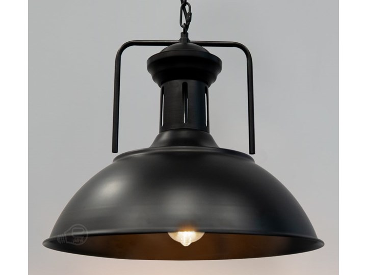 Lampa wisząca LOFT GRAVIS E27 czarna łańcuch 1m EDO777185 EDO Tkanina Metal Lampa z kloszem Stal Lampa inspirowana Szkło Kolor Czarny