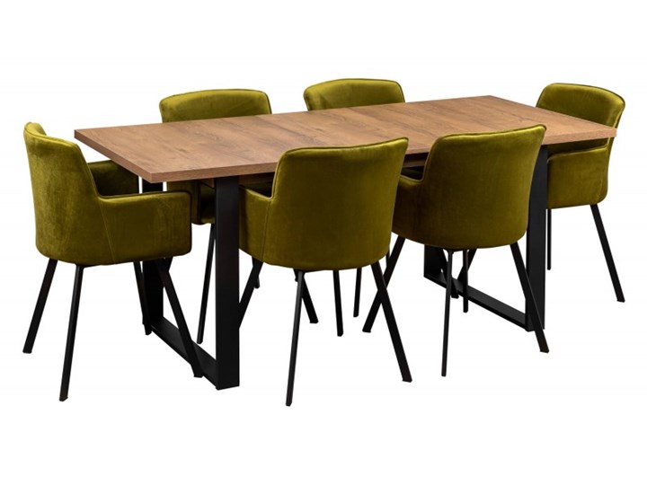 Zestaw LOFT Stół z Krzesłami do Salonu 190/150x80 Kategoria Stoły z krzesłami