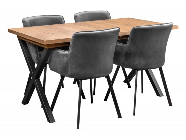 Zestaw LOFT Stół z Krzesłami do Salonu 190/150x80