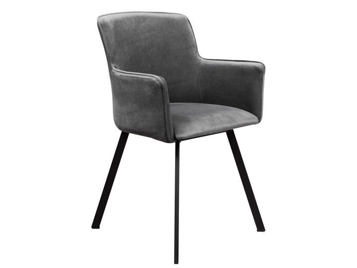 Zestaw LOFT Stół + Szare Krzesła do Salonu 150x80 Kolor Czarny Kategoria Stoły z krzesłami
