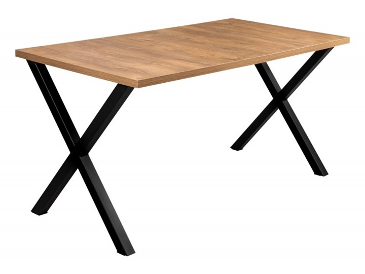 Zestaw LOFT Stół + Czarne Krzesła do Salonu 150x80 Kolor Czarny