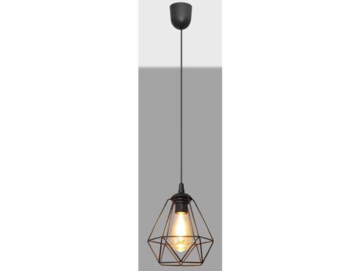 Lampa wisząca TRINITY W-KM 1805/1 BK-B+RG Tworzywo sztuczne Metal Styl Industrialny Lampa z kloszem Styl Vintage