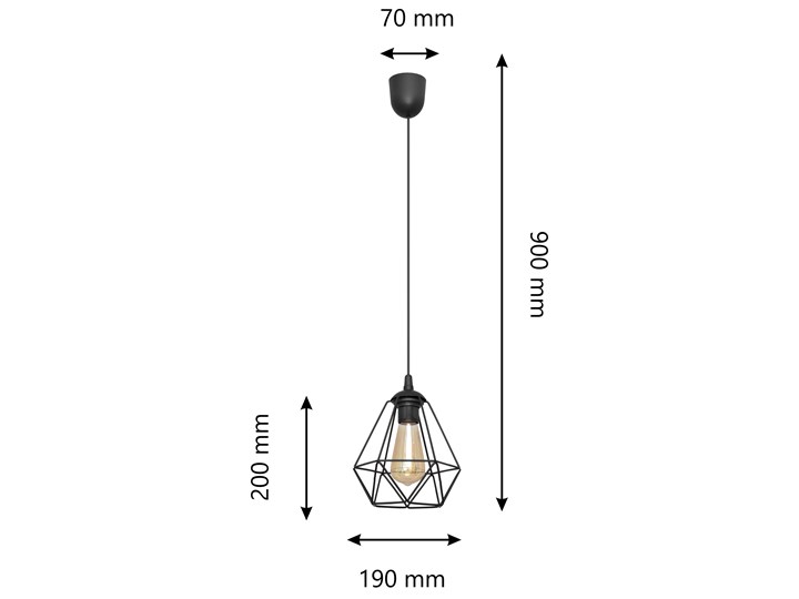 Lampa wisząca TRINITY W-KM 1805/1 BK-B+RG Pomieszczenie Jadalnia Lampa z kloszem Tworzywo sztuczne Metal Pomieszczenie Salon