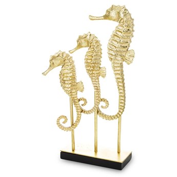 KONIKI MORSKIE figurka koniki morskie złote na podstawku, 43x23x12 cm