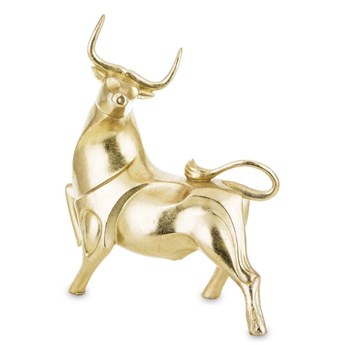 BYK figurka z tworzywa sztucznego w kolorze złotym, 37x33x10 cm