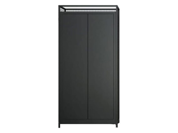 Meble loftowe LOV - szafa LOV7c Kolor Czarny Stal Metal Głębokość 44,5 cm Wysokość 220 cm Szerokość 106 cm Rodzaj drzwi Uchylne