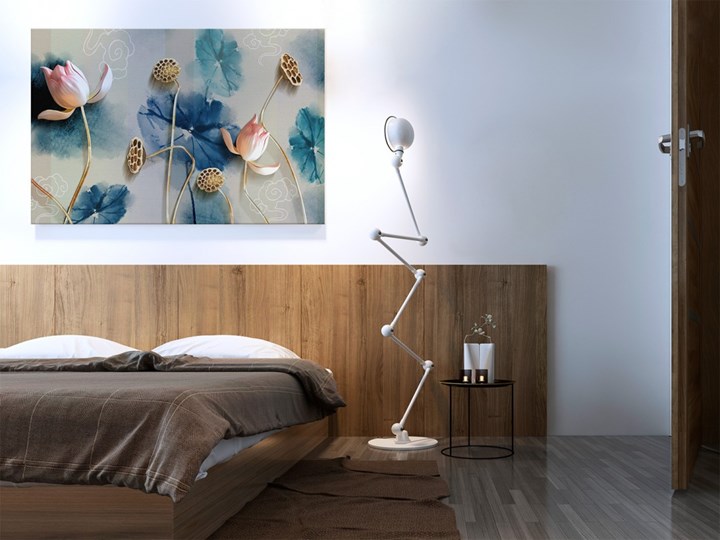 Atramentowe pasje - nowoczesny obraz na płótnie - 120x80 cm Pomieszczenie Kuchnia
