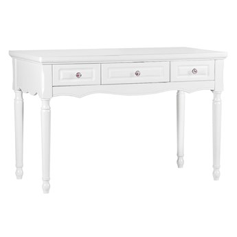 Stylowe biurko białe z szufladami Ariel, 120x60 cm