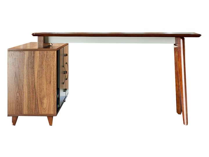 Biurko z pomocnikiem Evolutio A609, 140x70 cm Płyta MDF Głębokość 140 cm Drewno Biurko tradycyjne Szerokość 140 cm Styl Nowoczesny