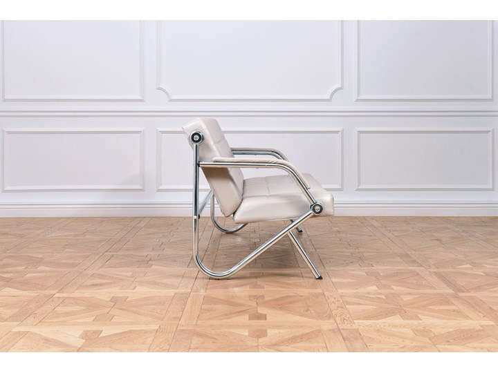 3-osobowa sofa skórzana Stilio do biura, szara