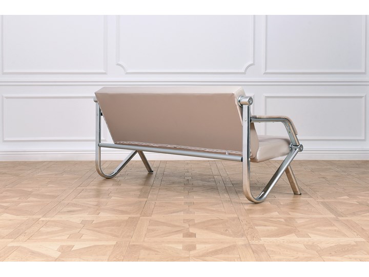 3-osobowa sofa skórzana Stilio do biura, szara