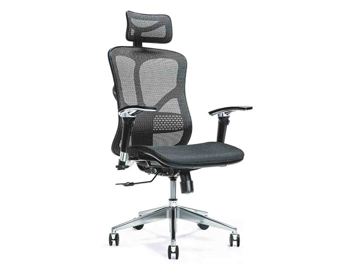 Fotel biurowy Ergo 500, czarny, mesh Metal Wysokość 127 cm Szerokość 66 cm Wysokość 111 cm Głębokość 69 cm Tkanina Typ Regulowane