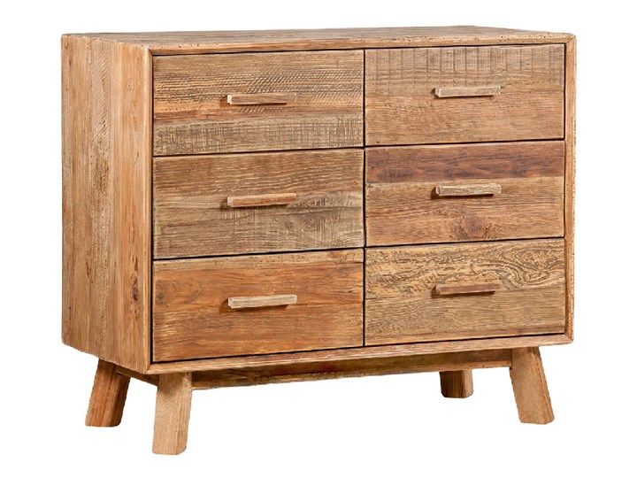 Drewniana komoda Sepia, 103x85 cm Głębokość 48 cm Szerokość 103 cm Drewno Sosna Styl Rustykalny