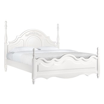 Eleganckie białe łóżko Queen 180x200