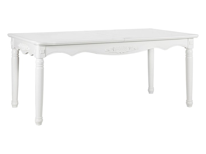 Stół rozkładany biały Abigail, 190x100 cm Stal Średnica Wysokość 80 cm Płyta MDF Styl Tradycyjny