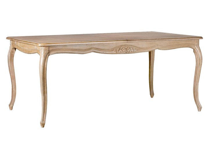 Stół rozkładany do jadalni Dinah beige przecierany Wysokość 78 cm Drewno Metal Pomieszczenie Stoły do salonu