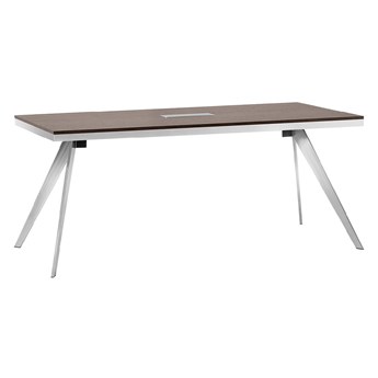 Stół biurowy Platinum 18B, 180x85, ciemny orzech, stal