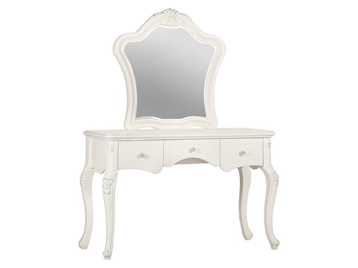 Toaletka z lustrem Paloma, 3 szuflady, 120x165, ecru Bez lustra Kategoria Toaletki