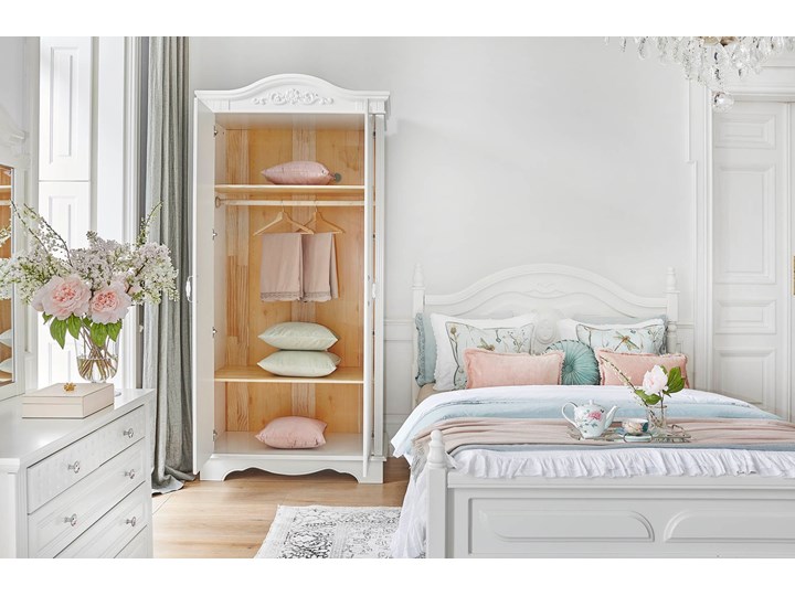 Szafa 2 drzwiowa 806B Victoria, 107x227 cm Płyta MDF Głębokość 60 cm Szerokość 107 cm Drewno Lustro Płyta laminowana Kategoria Szafy do garderoby