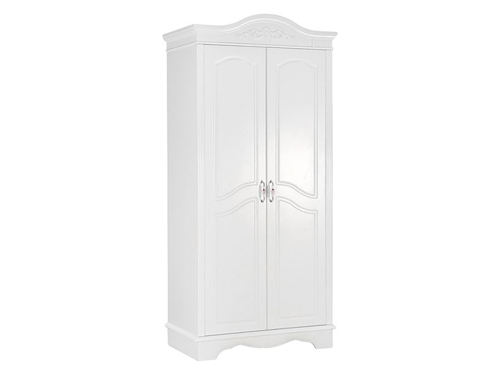 Szafa 2 drzwiowa 806B Victoria, 107x227 cm Szerokość 107 cm Głębokość 60 cm Płyta laminowana Płyta MDF Drewno Kolor Biały