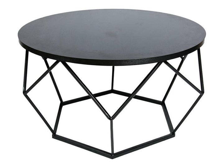 Stolik kawowy Diamond 70 cm czarny Wysokość 40 cm Kategoria Stoliki i ławy Stal Płyta MDF Metal Kształt blatu Okrągłe