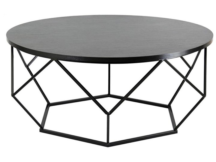 Stolik kawowy Diamond 90 cm czarny Wysokość 41 cm Metal Wysokość 42 cm Kategoria Stoliki i ławy Płyta MDF Styl Industrialny