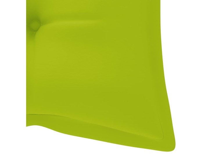 VidaXL Huśtawka ogrodowa z jasnozieloną poduszką, 120cm, drewno tekowe Kolor Zielony