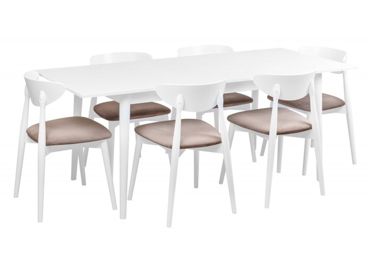 Zestaw Skandynawski Stół + Krzesła do Salonu 190/150x80
