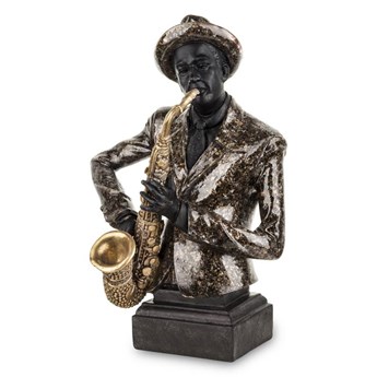 GENTLEMAN figurka człowiek grający na saksofonie, 37x26x17 cm