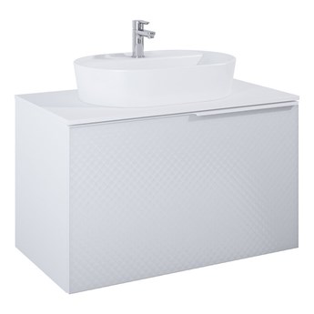 Szafka łazienkowa z blatem Elita Glam 90 1S+1S biały mat 168381+168390