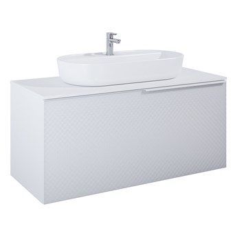 Szafka łazienkowa z blatem Elita Glam 120 1S+1S biały mat 168382+168391