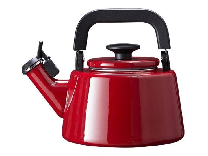 Czajnik emaliowany Forchetto Moderno Rosso 2,1l czerwony Ze stali nierdzewnej Pojemność 2,1 l Pojemność 1,6 l