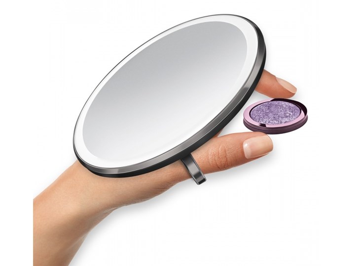 Lusterko kieszonkowe sensorowe - 10 cm  SimpleHuman kod: ST3030 Lusterko kosmetyczne Okrągłe Stojące Kolor Szary