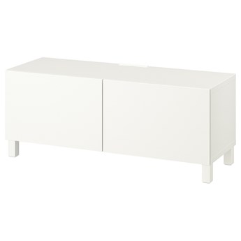 IKEA BESTÅ Ława TV z drzwiami, Biały/Lappviken/Stubbarp biały, 120x42x48 cm