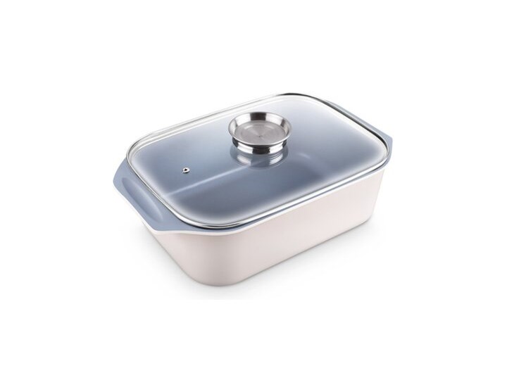 Brytfanna LAMART HL0803 Aroma Naczynie z pokrywką Garnek rzymski Ceramika Naczynie do zapiekania Kolor Biały Aluminium Kategoria Naczynia do zapiekania