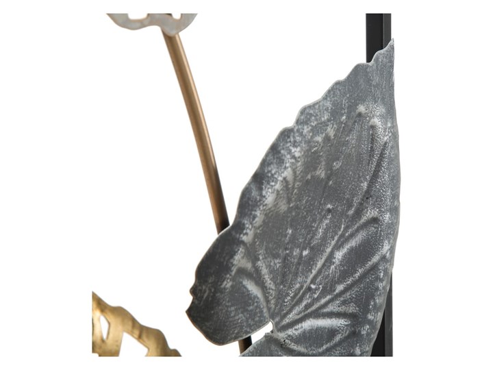 Metalowa dekoracja wisząca z wzorem liści Mauro Ferretti Ory -A-, 31x90 cm Styl Skandynawski Kolor Beżowy
