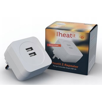 Heatit Z-Repeater extender z baterią i USB Z-wave