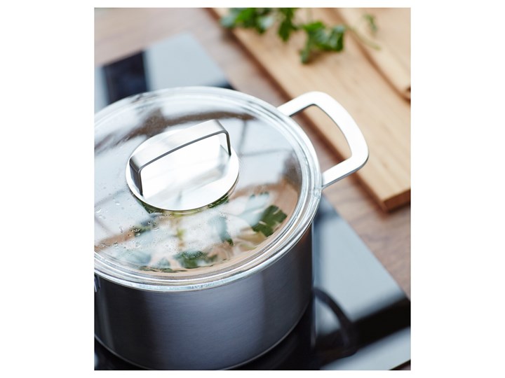 IKEA IKEA 365+ Garnek z pokrywką, stal nierdz/szkło, 5 l Stal nierdzewna Aluminium Kategoria Garnki