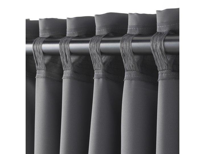 IKEA MAJGULL Zasłony zaciemniające, para, Szary, 145x300 cm Mocowanie Taśma Zasłona zaciemniająca Bawełna Mocowanie