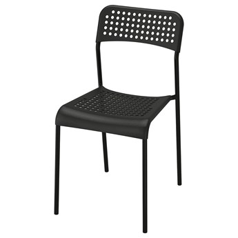 IKEA ADDE Krzesło, Czarny, Przetestowano dla: 110 kg