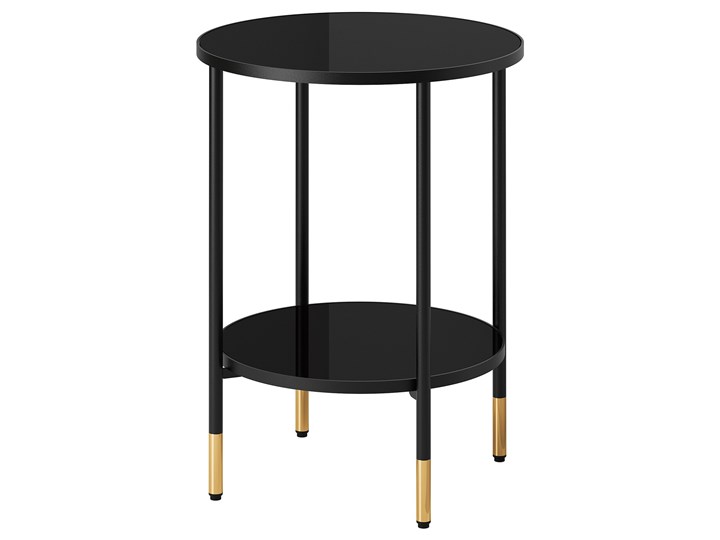 IKEA ÄSPERÖD Stolik, czarny/szkło czarny, 45 cm Stal Metal Kategoria Stoliki i ławy