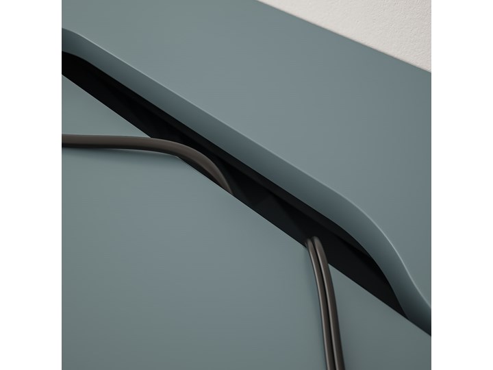 IKEA ALEX Biurko, Szaroturkusowy, 100x48 cm Szerokość 100 cm Stal Płyta MDF Kategoria Biurka