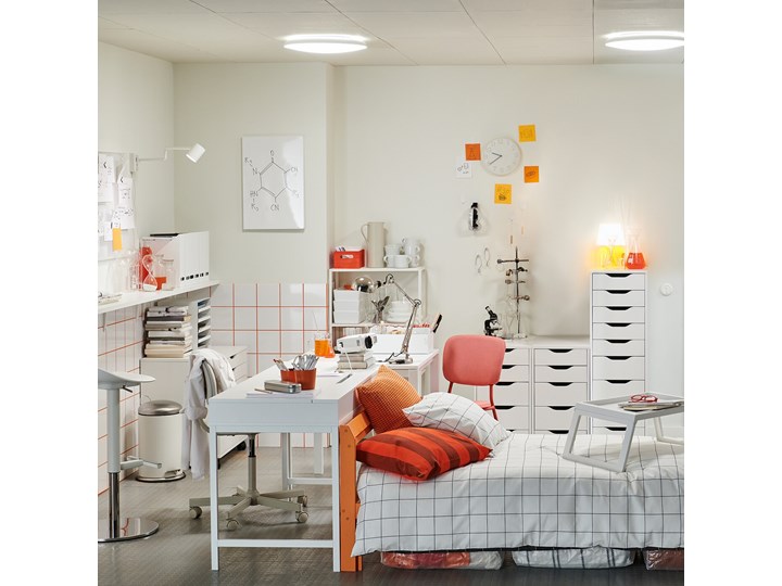 IKEA ALEX Komoda, 9 szuflad, Biały, 36x116 cm Szerokość 36 cm Płyta MDF Kategoria Komody