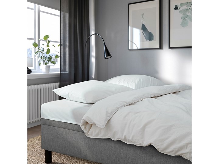 IKEA ANGSTA Rozkładana sofa 3-osobowa, z szezlongiem szary, Wysokość łóżka: 42.5 cm Prawostronne Rozkładanie Rozkładany Materiał obicia Tkanina