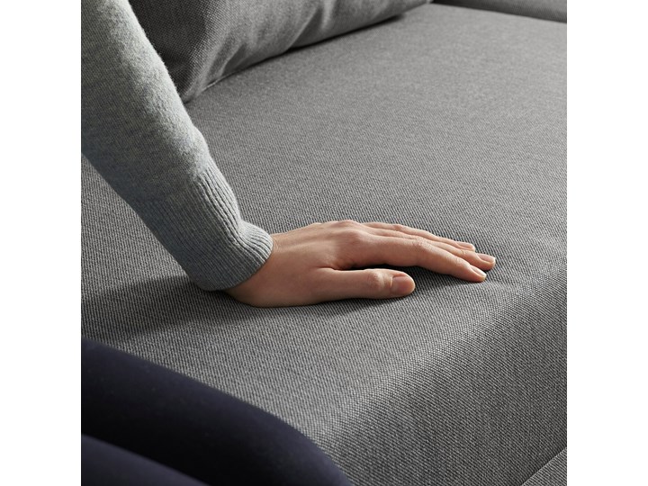 IKEA ANGSTA Rozkładana sofa 3-osobowa, z szezlongiem szary, Wysokość łóżka: 42.5 cm Prawostronne Rozkładanie Rozkładany