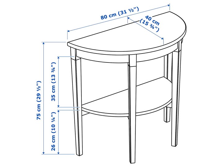 IKEA ARKELSTORP Stolik podokienny, czarny, 80x40x75 cm Rozmiar blatu 75x80 cm Drewno Kategoria Stoliki i ławy